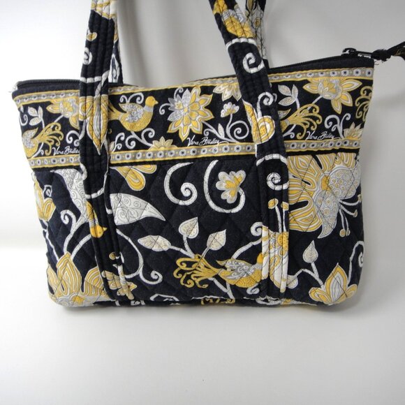 Vera Bradley Shoulder Bag Tote  YELLOW BIRD Quilted Cotton Purse - Picture 3 of 10